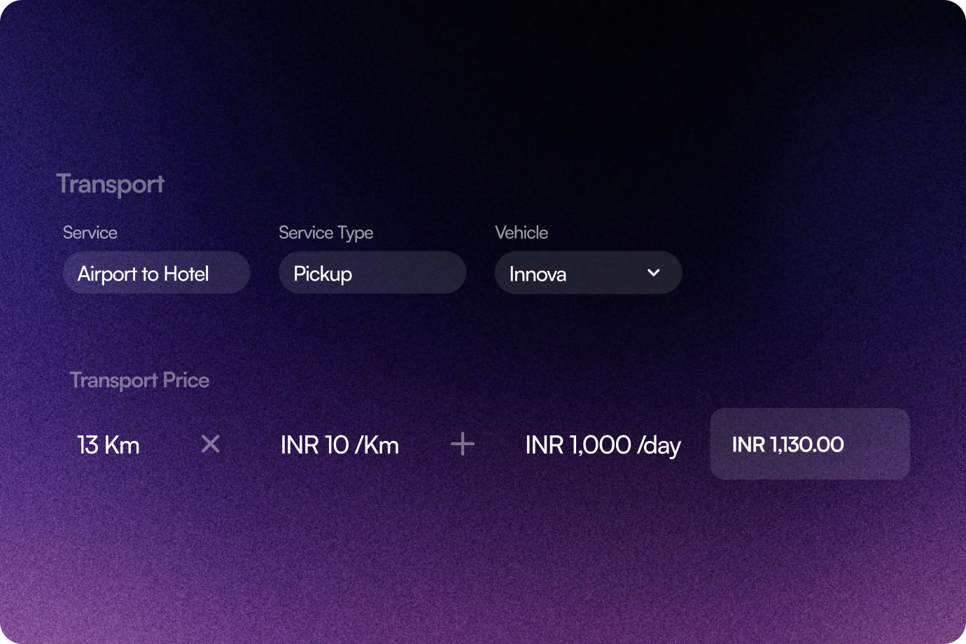 Image showing Auto Tour Costing  Engine