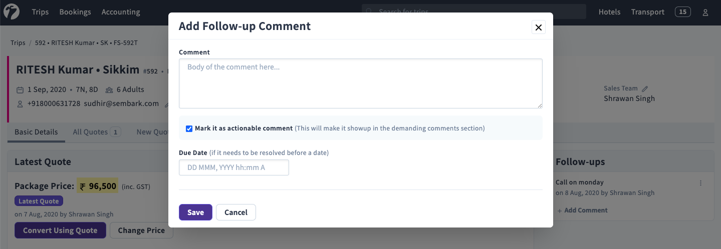 Image showing follow ups