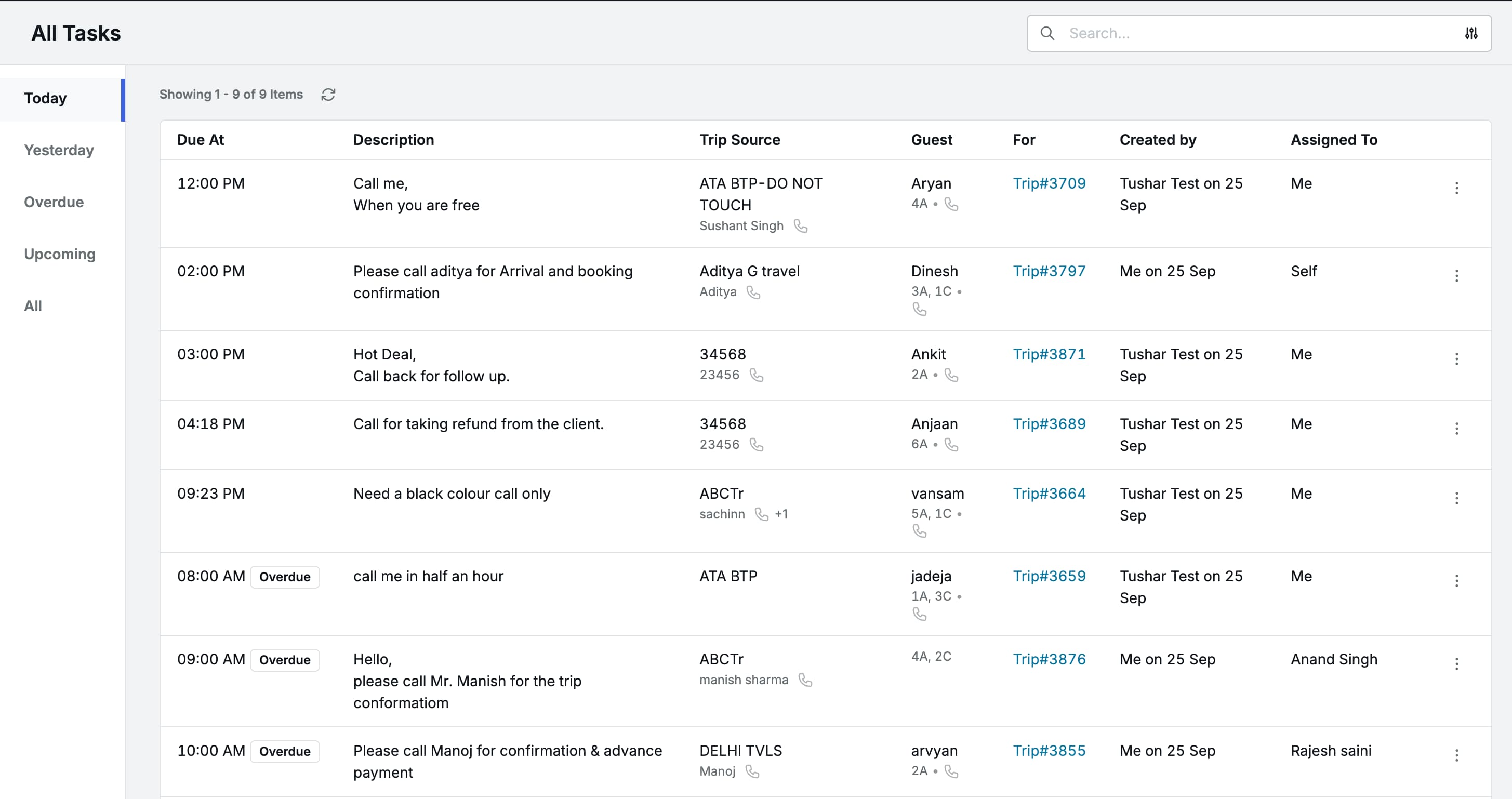 Image showing All Tasks page