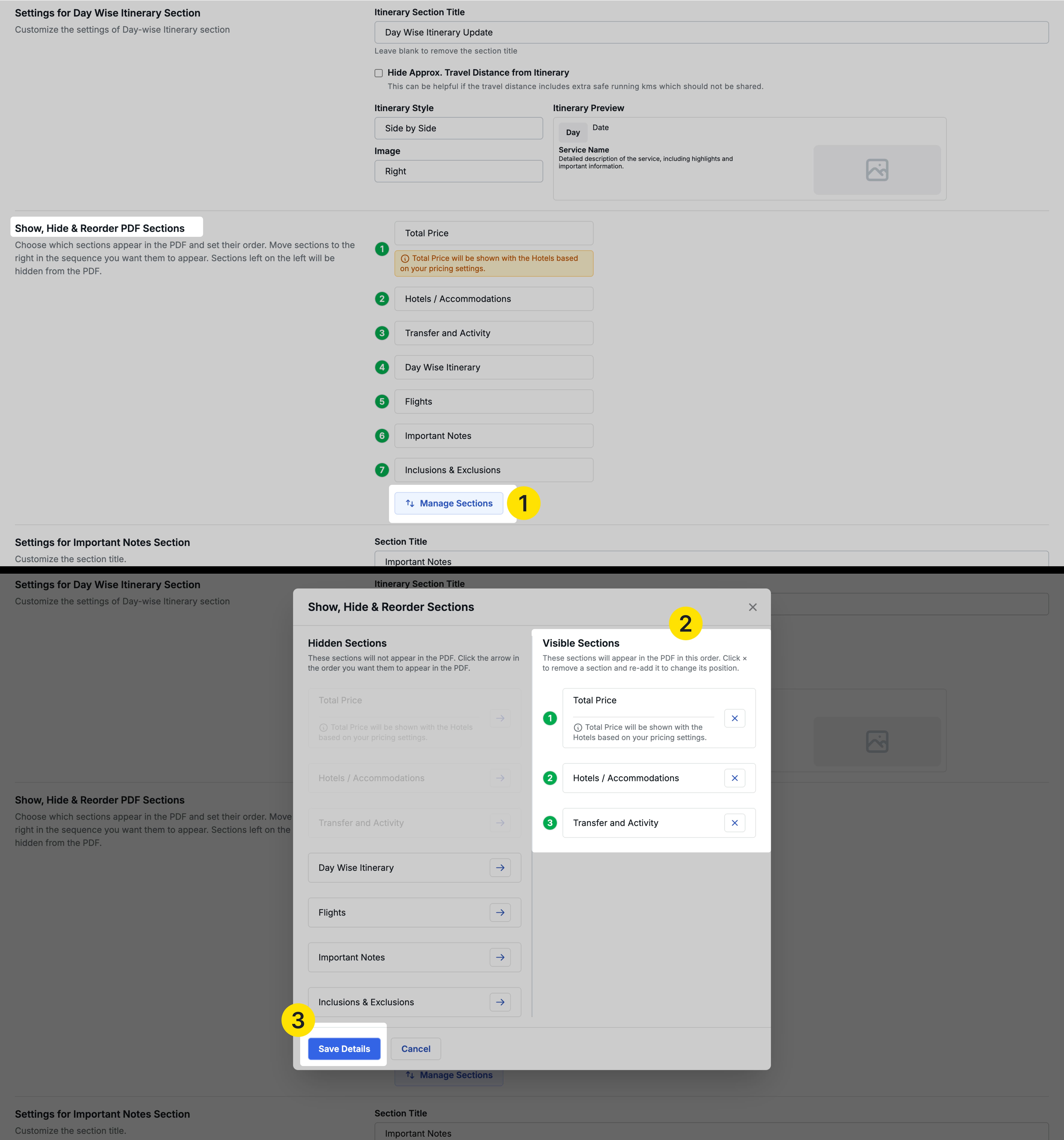 Image-showing-the-Show-Hide-&-Reorder-PDF-Sections-panel-with-hidden-sections-on-the-left-and-visible-sections-on-the-right
