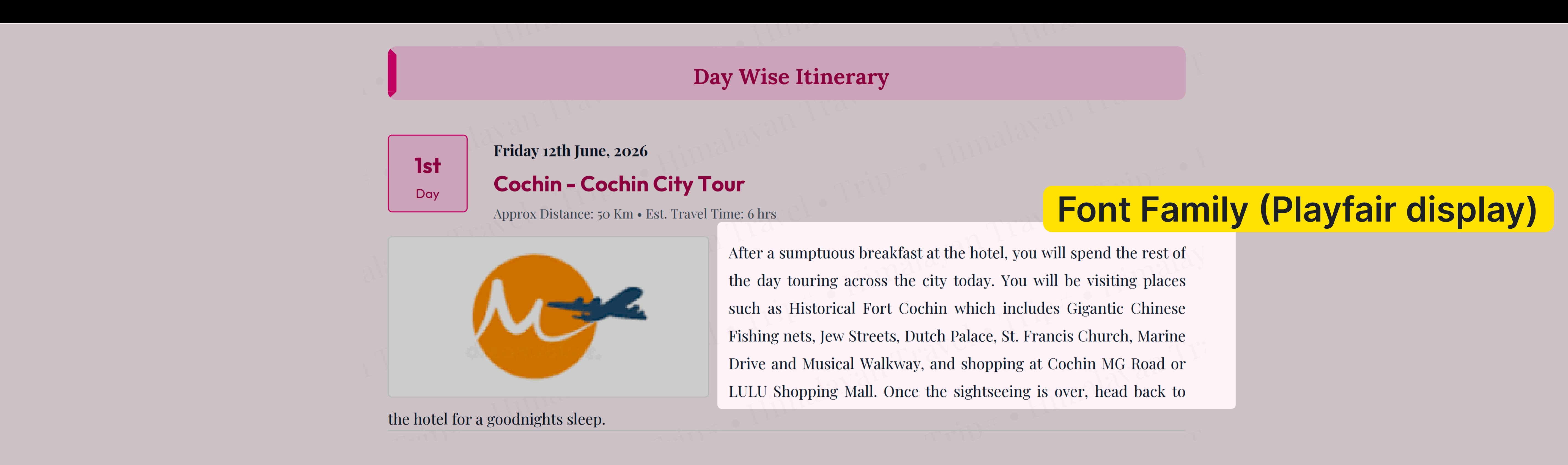 Image Showing body level font family