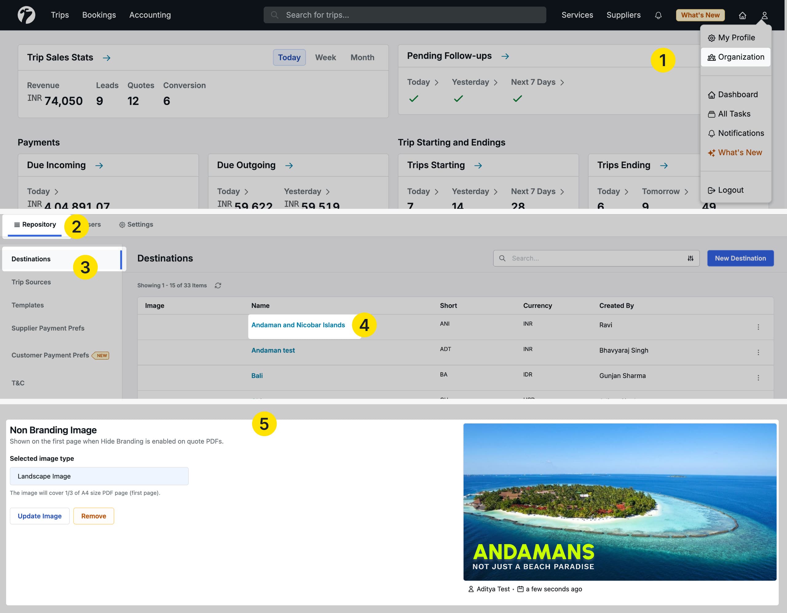 Image showing non-branding destination image